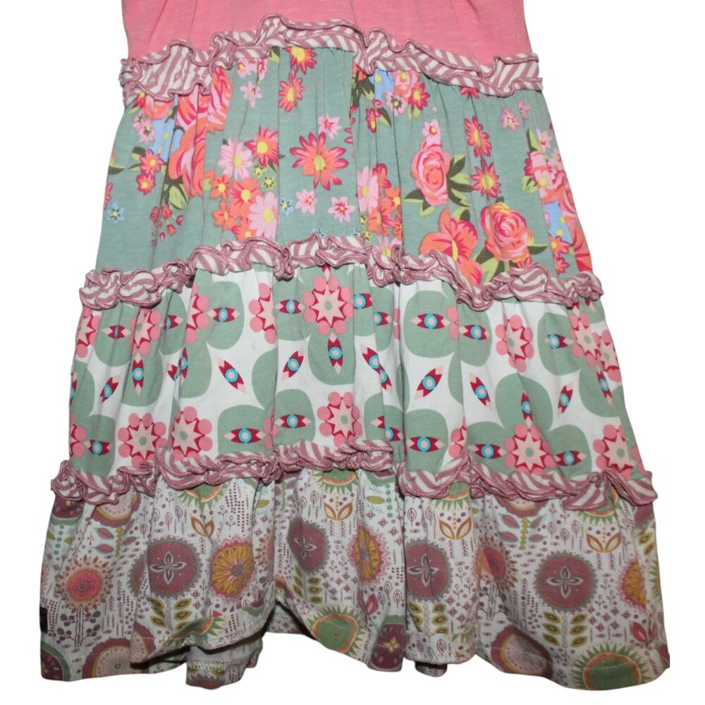 MATILDA JANE Sz 4 On the Cape Dress Pink Ruffles Summer Sundress Girls Patchwork - Picture 9 of 9
